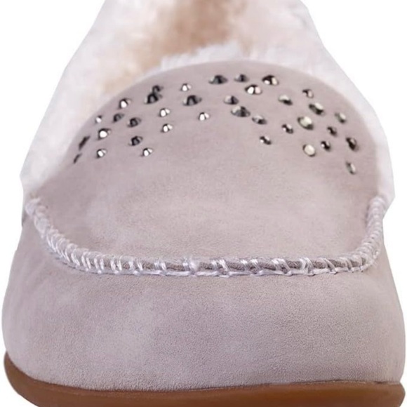 NEW Spenco Women’s Balboa Rhinestone Slippers Grey comfty great gift - Picture 2 of 7